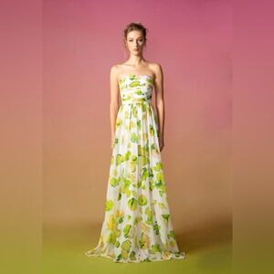 Floral Strapless Maxi Dress